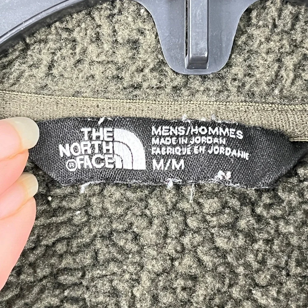 The North Face Mens Sweater Jacket Full Zip Green M Medium‎ Outdoor